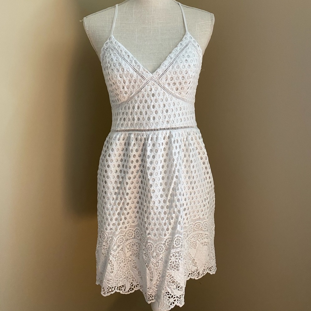Abercrombie White Lace Strappy Dress
